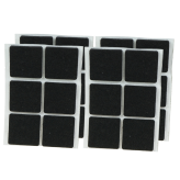 Filc samoprzylepny czarny 35 x 35 mm, opakowanie 24 szt.