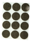 Podkładki filcowe Ø 28 mm (12 szt.), brązowe