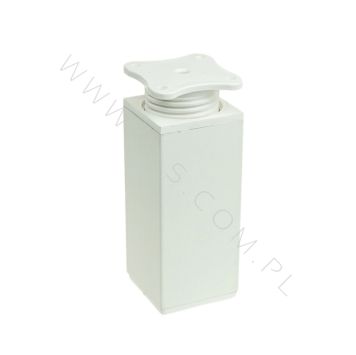 ADJUSTABLE FOOT FOR FURNITURE, H - 100 MM, SIZE 40 X 40 MM, WHITE COLOUR
