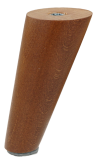 BEECH WOODEN LEG, CONE DESIGN, H - 150 MM, ANGLE, NUT LACQUERED