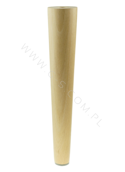 BEECH WOODEN LEG, CONE DESIGN, H - 250 MM, STRAIGHT, LACQUERED