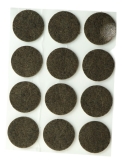 Podkładki filcowe Ø 26 mm (12 szt.), brązowe