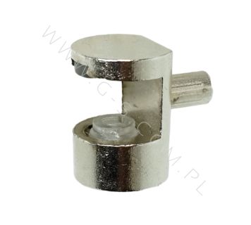 GLASS SHELF SUPPORT WITH A PIN, NICKEL PLATED