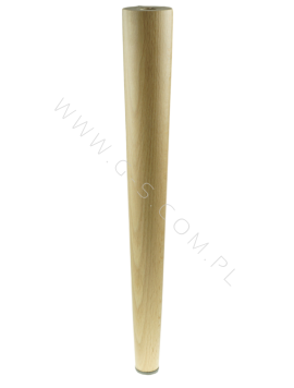 BEECH WOODEN LEG, CONE DESIGN, H - 450 MM, STRAIGHT, LACQUERED