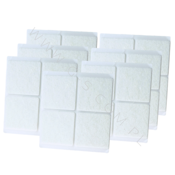 ADHESIVE FELT PADS FOR FURNITURE 40X40 MM WHITE 