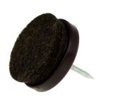 FELT PADS WITH NAIL DIAM. 28 MM, BROWN