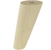BEECH WOODEN LEG, CONE DESIGN, H - 100 MM, ANGLE, UNFINISHED