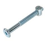 BED CONNECTOR WITH ROLLER NUT AND SCREW M8 X 100 MM