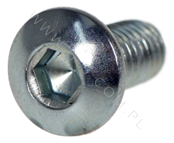 METRIC SCREW WITH ROUND HEAD, HEX DRIVE M6 X 12 MM