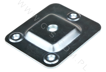 FIXING PLATE FOR STRAIGHT LEG M8, SIZE 66 X 58 X 1,8 MM, 3 HOLES