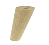 Nóżka dębowa skośna kształt stożek 8 cm,  surowa