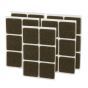 ADHESIVE FELT PADS FOR FURNITURE 35X35 MM BROWN 
