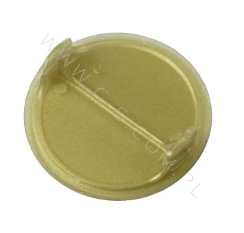 NYLON COVER CAP WITH 2 WINGS DIAM 40 MM, GOLD COLOUR