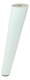 BEECH WOODEN LEG, CONE DESIGN, H - 200 MM, ANGLE, WHITE LACQUERED