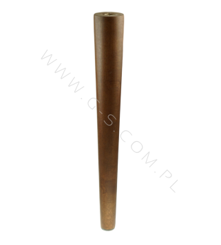BEECH WOODEN LEG, CONE DESIGN, H - 350 MM, STRAIGHT, NUT LACQUERED