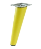 Noga bukowa skośna, stożek 25 cm żółta z blachą montażową