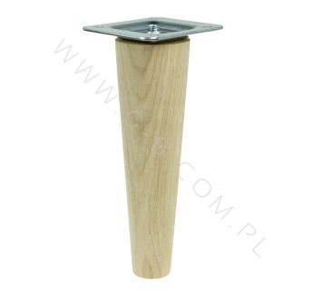 [25 CM] Holz Eiche Massivholz Gerade Möbelfüße 45/25 mm mit Montageplatte