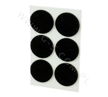 Podkładki filcowe do mebli Ø 30 mm (6 szt.), czarne