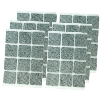 ADHESIVE FELT PADS FOR FURNITURE 25X25 MM GREY 