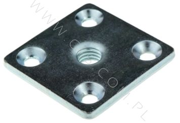 FIXING PLATE FOR LEGS, SIZE 37 X 37 X 3 MM, WITH THREAD M8