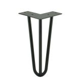 HAIRPIN LEG, H - 600 MM, HEAVY DUTY 12 MM, 3 RODS FOR FURNITURE, STEEL, BLACK COLOUR
