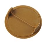NYLON COVER CAP WITH 2 WINGS DIAM 40 MM, BROWN COLOUR