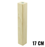 BEECH WOODEN LEG, SQUARE DESIGN, H - 170 MM, STRAIGHT, UNFINISHED