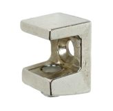 GLASS SHELF SUPPORT, TYPE QUADRO, MOUNTED BY SCREW, NICKEL PLATED