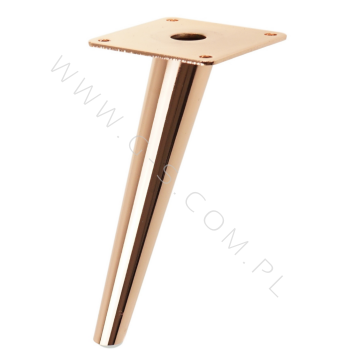 STEEL LEG, CONE DESIGN, ANGLE, H - 180 MM, MOUNTING PLATE, COOPER COLOUR