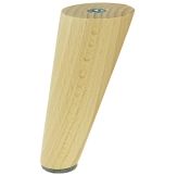 BEECH WOODEN LEG, CONE DESIGN, H - 100 MM, ANGLE, LACQUERED