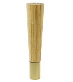 Nóżka dębowa prosta stożek 20 cm z nakładką antique