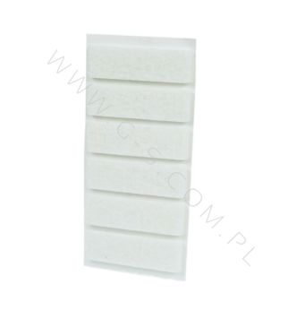 ADHESIVE FELT PADS FOR FURNITURE 15X50 MM WHITE 