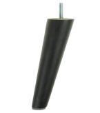 Noga typ NEO 15 cm, skośna do mebli, czarna, ze szpilką m8 x 25 mm