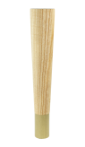 Nóżka dębowa prosta stożek 25 cm z nakładką z mosiądzu