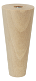 BEECH WOODEN LEG, CONE DESIGN, H- 150 MM, STRAIGHT, UNFINISHED