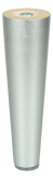 BEECH WOODEN LEG, CONE DESIGN, H - 200 MM, STRAIGHT, SILVER LACQUERED