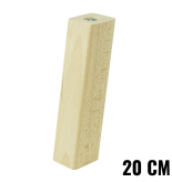 BEECH WOODEN LEG, SQUARE DESIGN, H - 200 MM, ANGLE, UNFINISHED