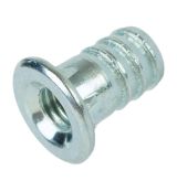 KNOCK DOWN INSERT NUT WITH FLANGE M6 x 14MM