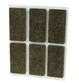 ADHESIVE FELT PADS FOR FURNITURE 25X50 MM BROWN 