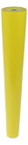 BEECH WOODEN LEG, CONE DESIGN, H - 450 MM, STRAIGHT, YELLOW LACQUERED