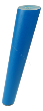 BEECH WOODEN LEG, CONE DESIGN, H - 250 MM, ANGLE, BLUE LACQUERED