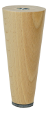 [10 CM] beech furniture leg 45/25, varnished solid wood without mounting plate