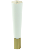 Nóżka bukowa prosta stożek 20 cm białą, z nakładką antico