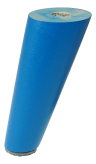 BEECH WOODEN LEG, CONE DESIGN, H - 150 MM, ANGLE, BLUE LACQUERED