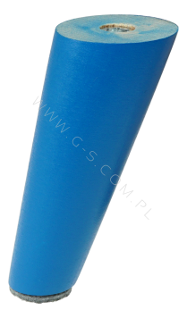 BEECH WOODEN LEG, CONE DESIGN, H - 150 MM, ANGLE, BLUE LACQUERED