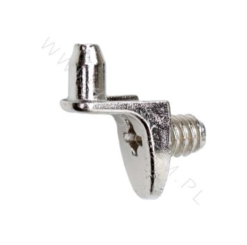 SHELF SUPPORT WITH A PIN L - 7 MM AND EURO-SCREW NICKEL PLATED