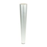BEECH WOODEN LEG, CONE DESIGN, H - 250 MM, STRAIGHT, SILVER LACQUERED