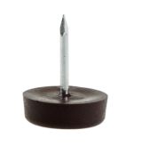 FURNITURE GLIDE WITH NAIL, DIAM 15 MM, BROWN COLOUR