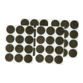 Podkładki Ø 26 mm, brązowe, filcowe do mebli, opakowanie 48 szt.